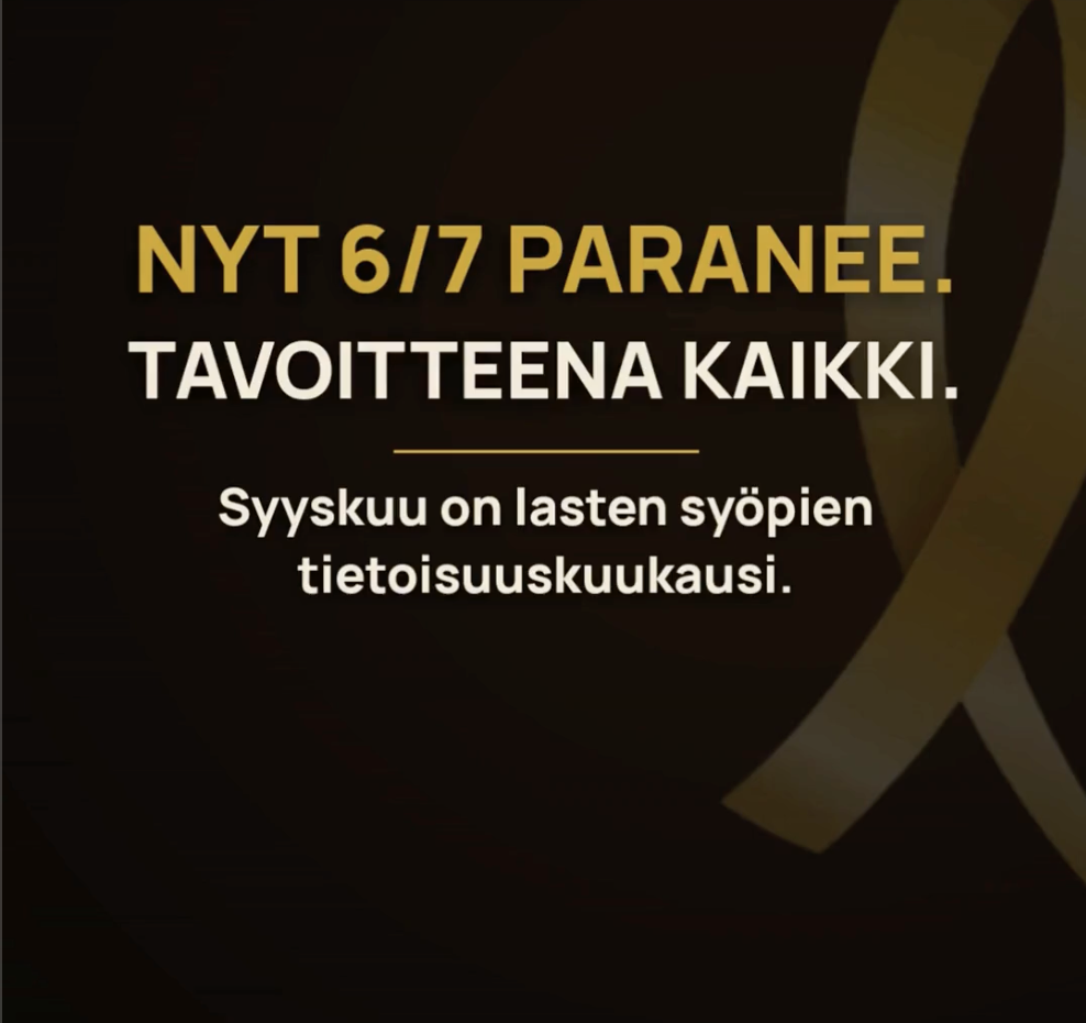 SYYSKUU – Lasten syöpien tietoisuuskuukausi – Golden September 2026